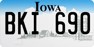 IA license plate BKI690