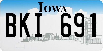 IA license plate BKI691