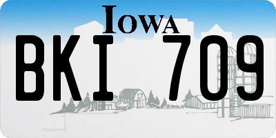 IA license plate BKI709