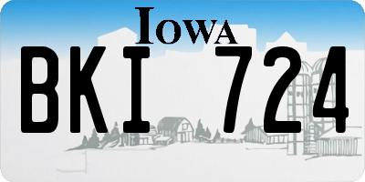 IA license plate BKI724