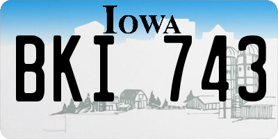 IA license plate BKI743