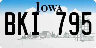 IA license plate BKI795