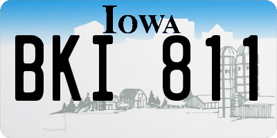 IA license plate BKI811