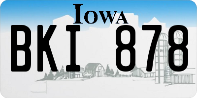 IA license plate BKI878