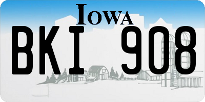 IA license plate BKI908
