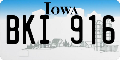 IA license plate BKI916