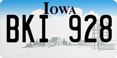 IA license plate BKI928