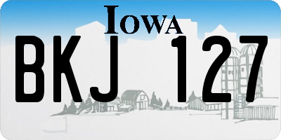 IA license plate BKJ127