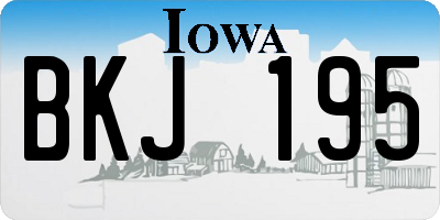 IA license plate BKJ195