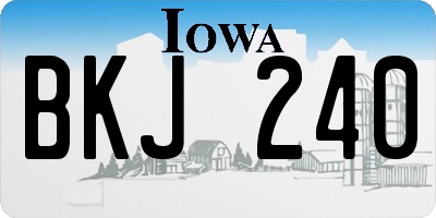 IA license plate BKJ240