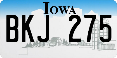 IA license plate BKJ275