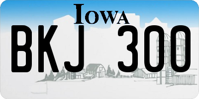 IA license plate BKJ300