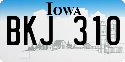 IA license plate BKJ310
