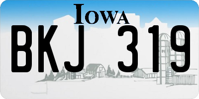 IA license plate BKJ319