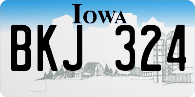 IA license plate BKJ324