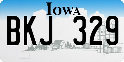 IA license plate BKJ329