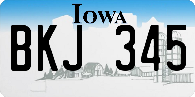 IA license plate BKJ345