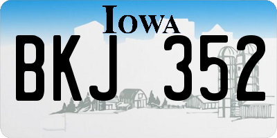 IA license plate BKJ352