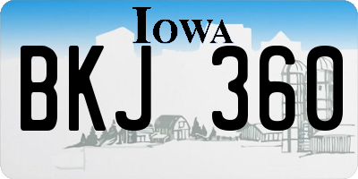 IA license plate BKJ360