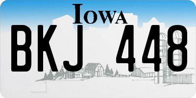 IA license plate BKJ448