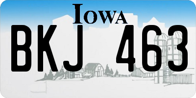 IA license plate BKJ463
