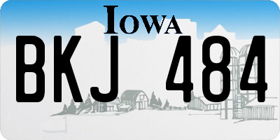 IA license plate BKJ484