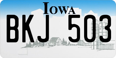 IA license plate BKJ503