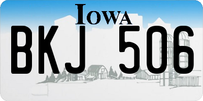 IA license plate BKJ506