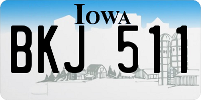 IA license plate BKJ511