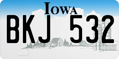 IA license plate BKJ532