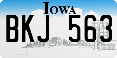 IA license plate BKJ563