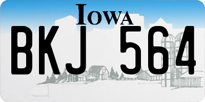 IA license plate BKJ564