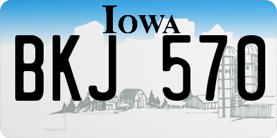 IA license plate BKJ570