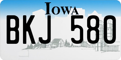 IA license plate BKJ580