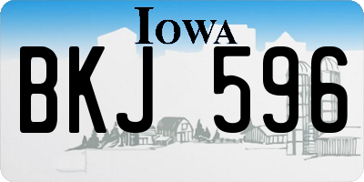 IA license plate BKJ596
