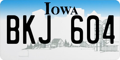 IA license plate BKJ604