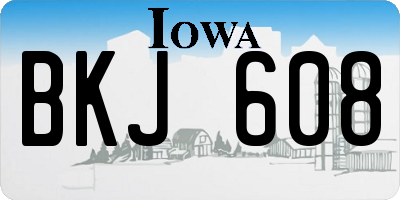IA license plate BKJ608