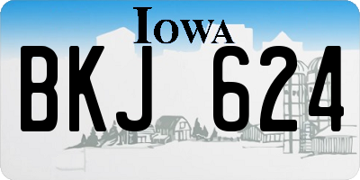 IA license plate BKJ624