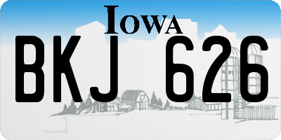 IA license plate BKJ626
