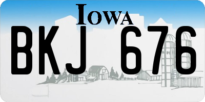 IA license plate BKJ676