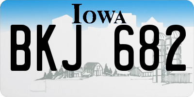 IA license plate BKJ682