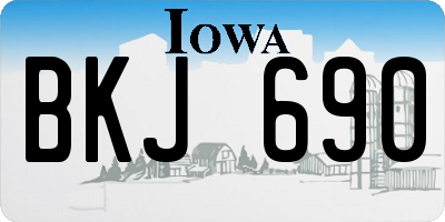 IA license plate BKJ690