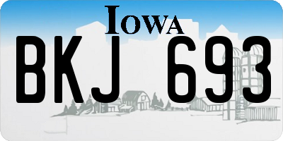 IA license plate BKJ693