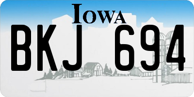 IA license plate BKJ694