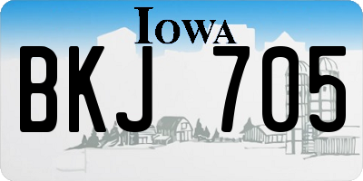 IA license plate BKJ705