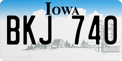 IA license plate BKJ740