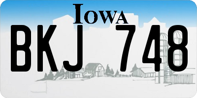 IA license plate BKJ748