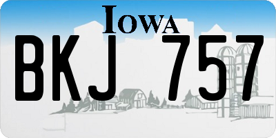 IA license plate BKJ757