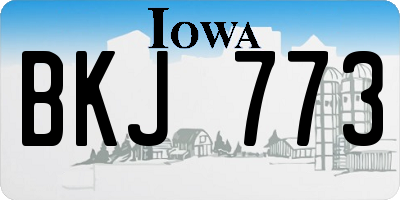 IA license plate BKJ773