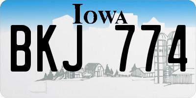 IA license plate BKJ774
